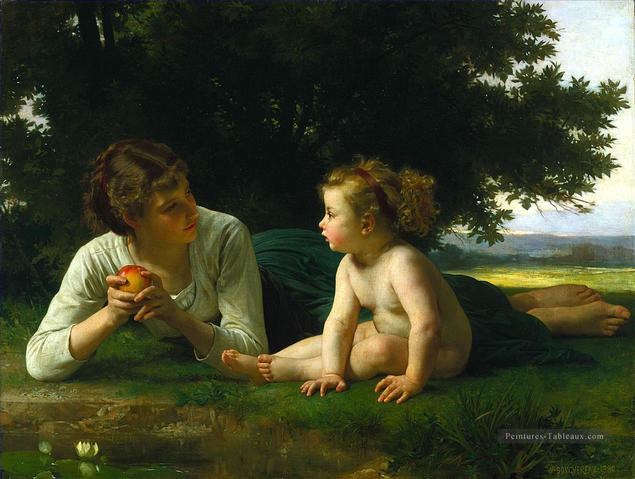 Tentation 1880 réalisme William Adolphe Bouguereau Peintures à l'huile